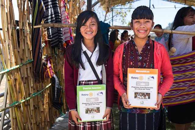 Middle school, sustainable, community involvement, Rotary, Guatemala, service projects, literacy, south America, books, education